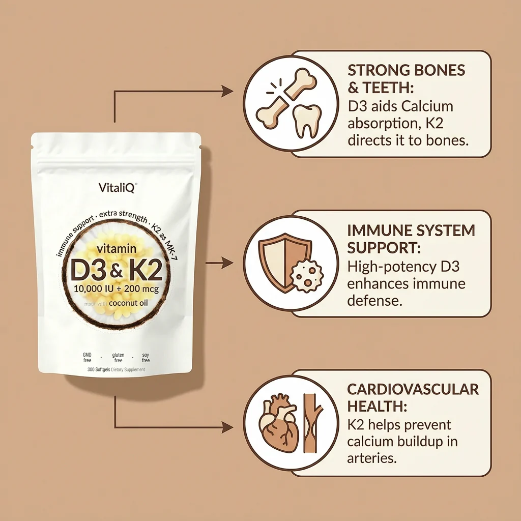 Advanced Vitamin D3+K2 - 10000 IU - Image 3